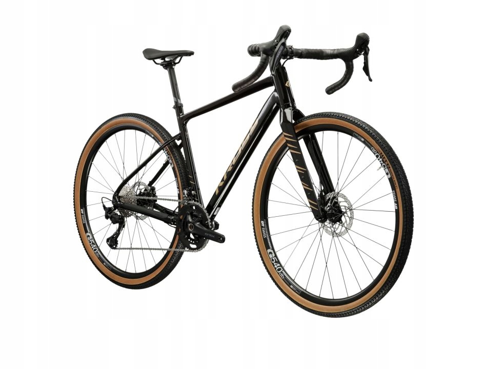 Rower gravel Kross Esker 6.0 rama 17 cali Xs koło 28 " czarno-złoty