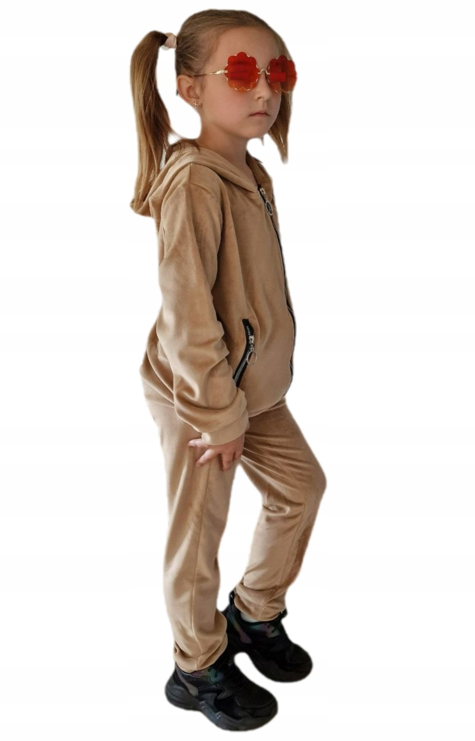 DRES 134 WELUR WELUROWY bluza zestaw komplet Rękaw długi rękaw