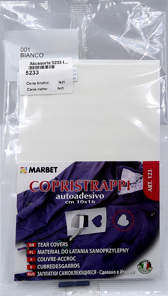 Copristrappi autoadesivo 10 x 16 cm - 123 Marbet