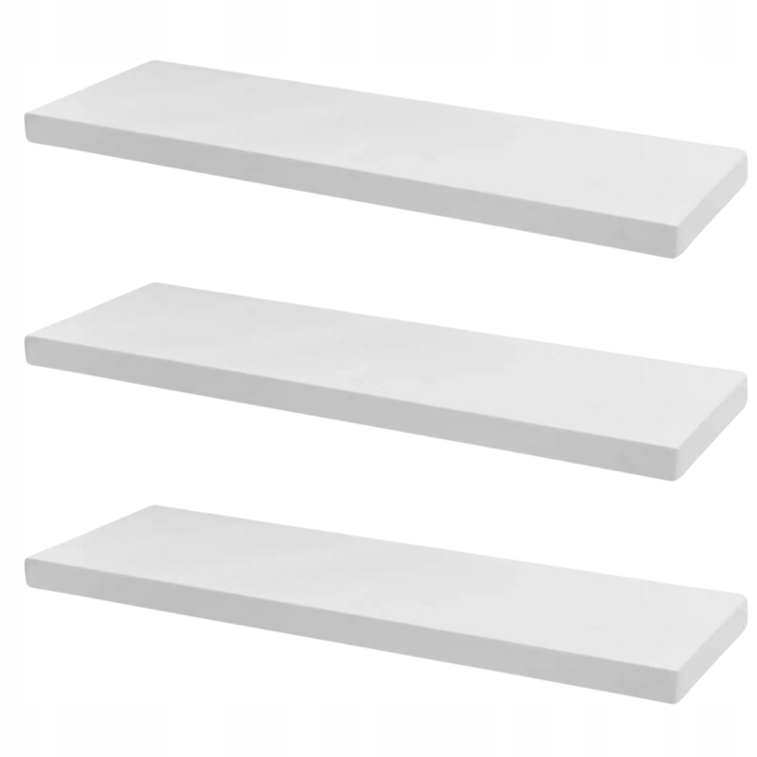 3x Závěsná nástěnná police z levitující laminované desky 52 x 20,8 cm, barevné provedení