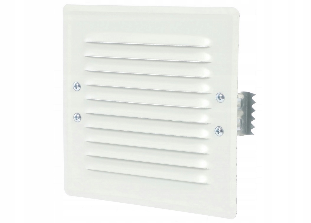 

Kratka Kominowa 14x14 Metalowa Biała Z Łapkami