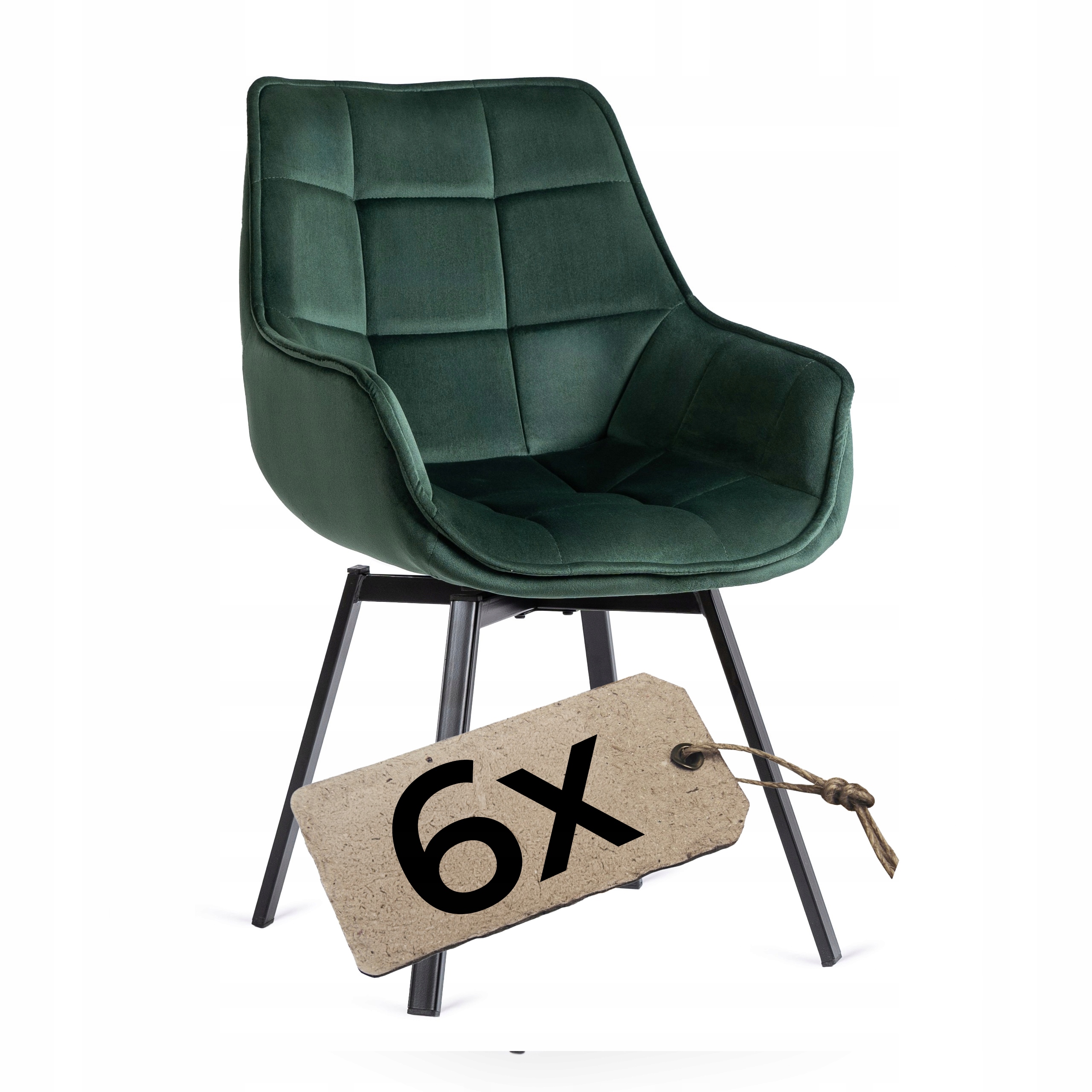 Čalouněná židle do jídelny a obývacího pokoje Otočná 360 Zelená Luna