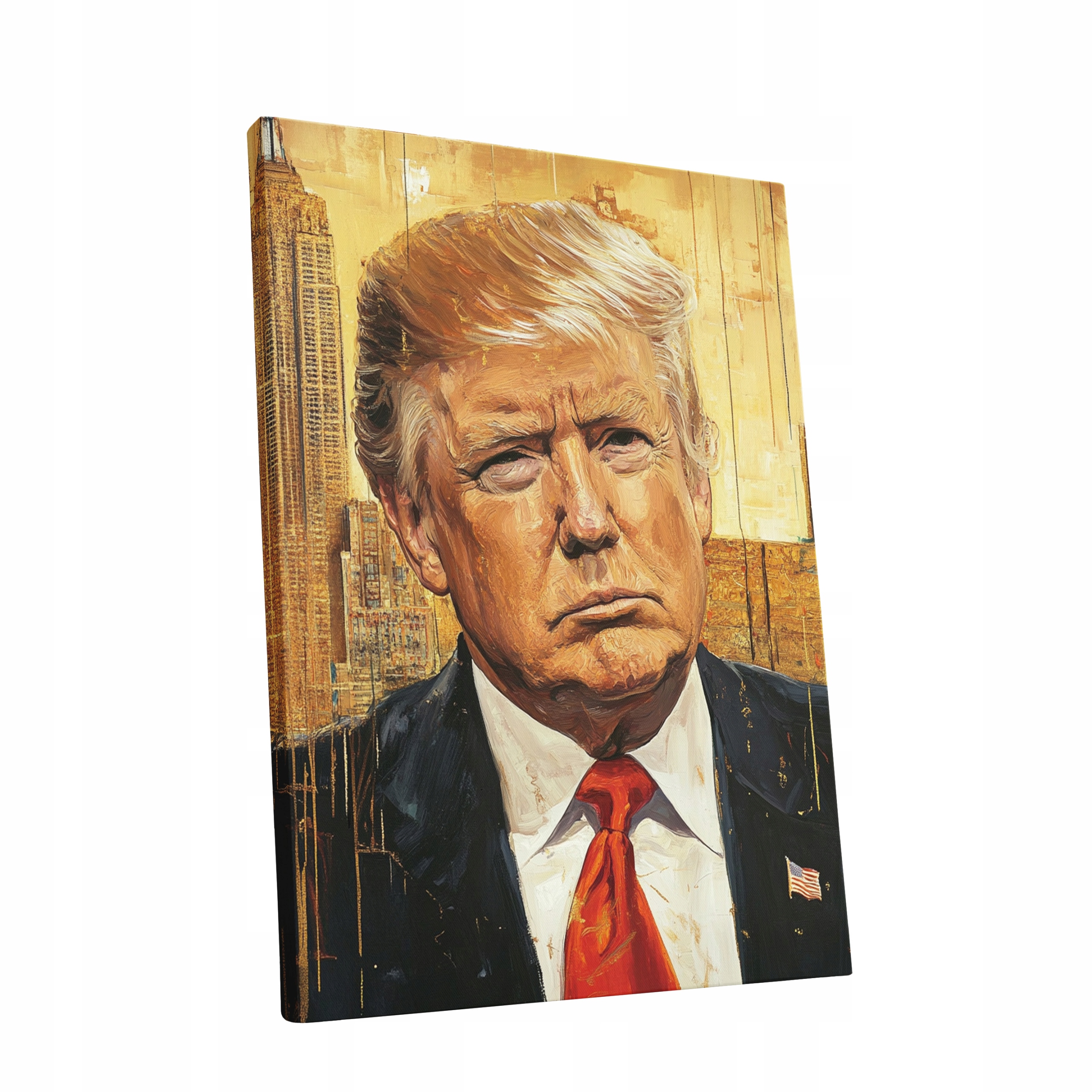 Obraz na plátně Portrét Donalda Trumpa v obývacím pokoji Trumpa dárek 90x120