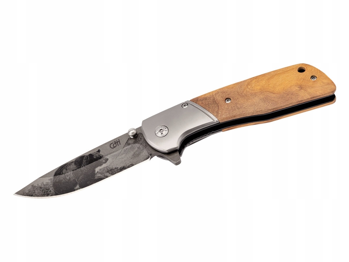Cjh Herbertz Nůž Folding Olive Wood „bear“ 44161