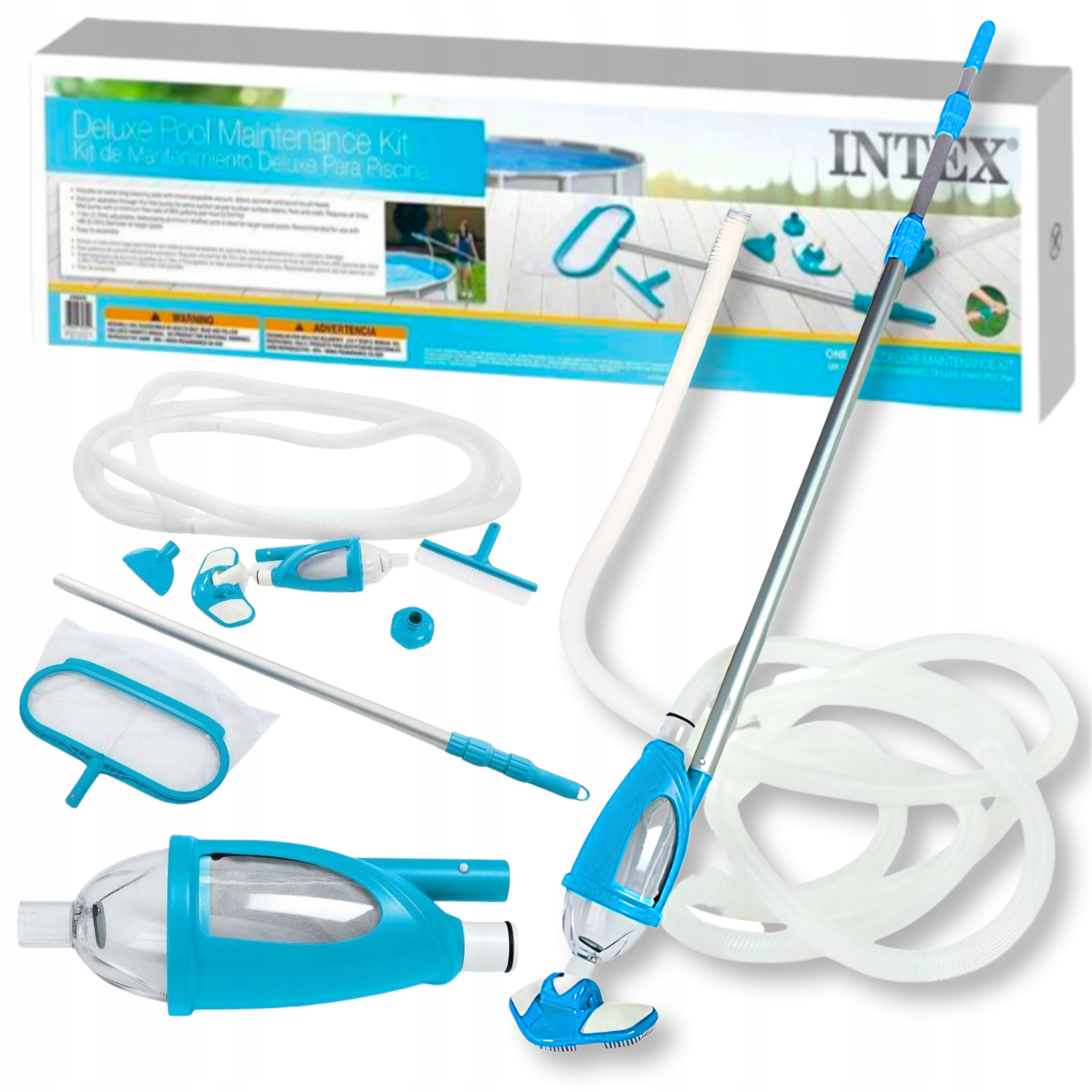 Odkurzacz Do Basenu Intex Kij Siatka Szczotki Zestaw Do Czyszczenia Deluxe