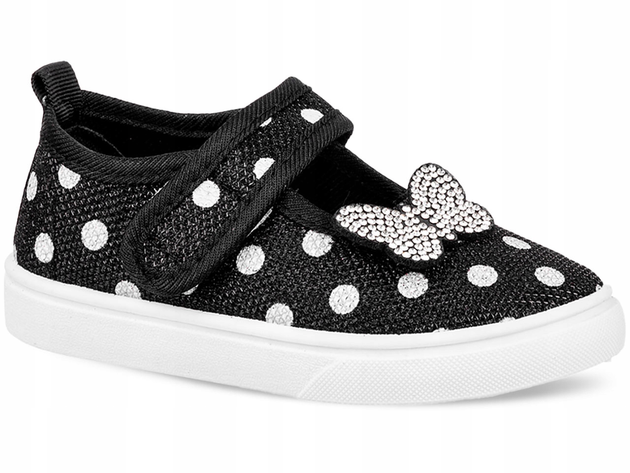 

Trampki Tenisówki Błyszczące Z Motylkiem Rzep r 27