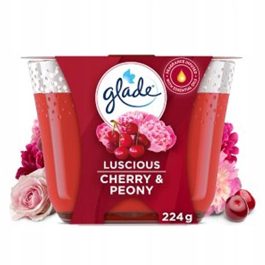 

Glade Luscious cherry peony Świeca zapachowa 224g