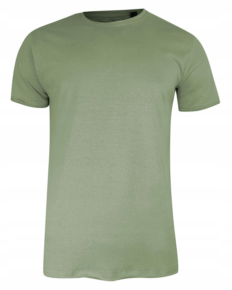 

Oliwkowy Męski T-shirt bez Nadruku Brave Soul L