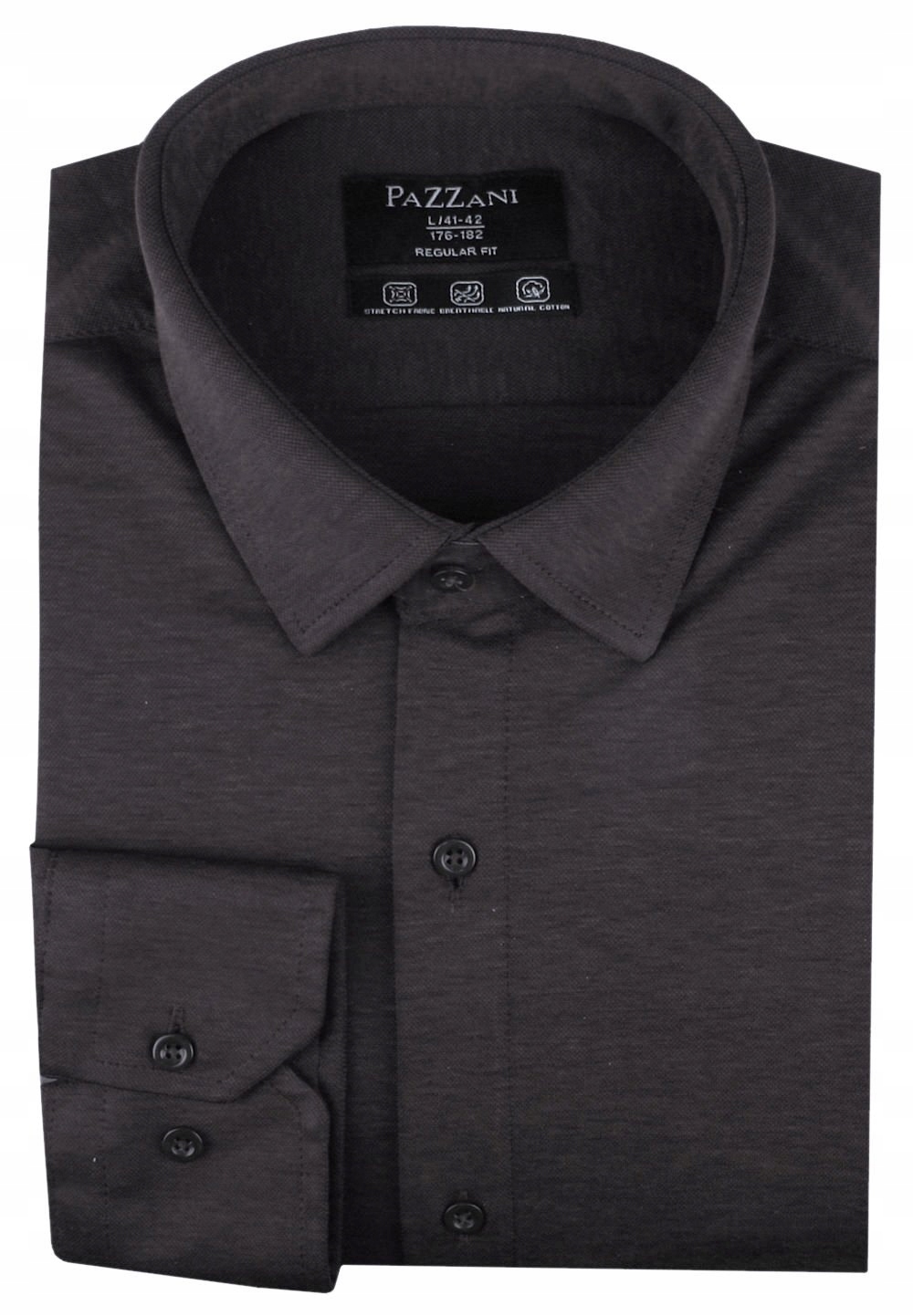 Košile z pletené tkaniny jednoduchý Střih Grafit 46/176-182