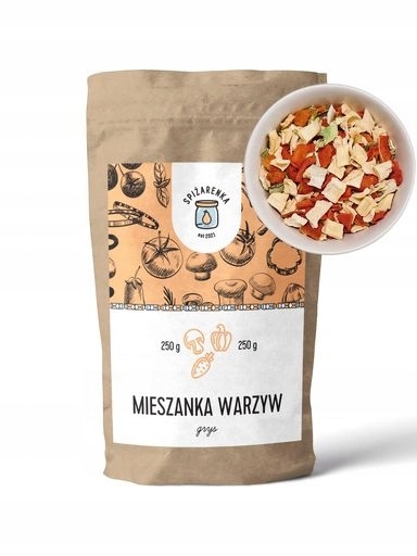 4x Sušená Zelenina zeleninová směs Směs zeleniny Velký Balíček 250 g Spiżarenka