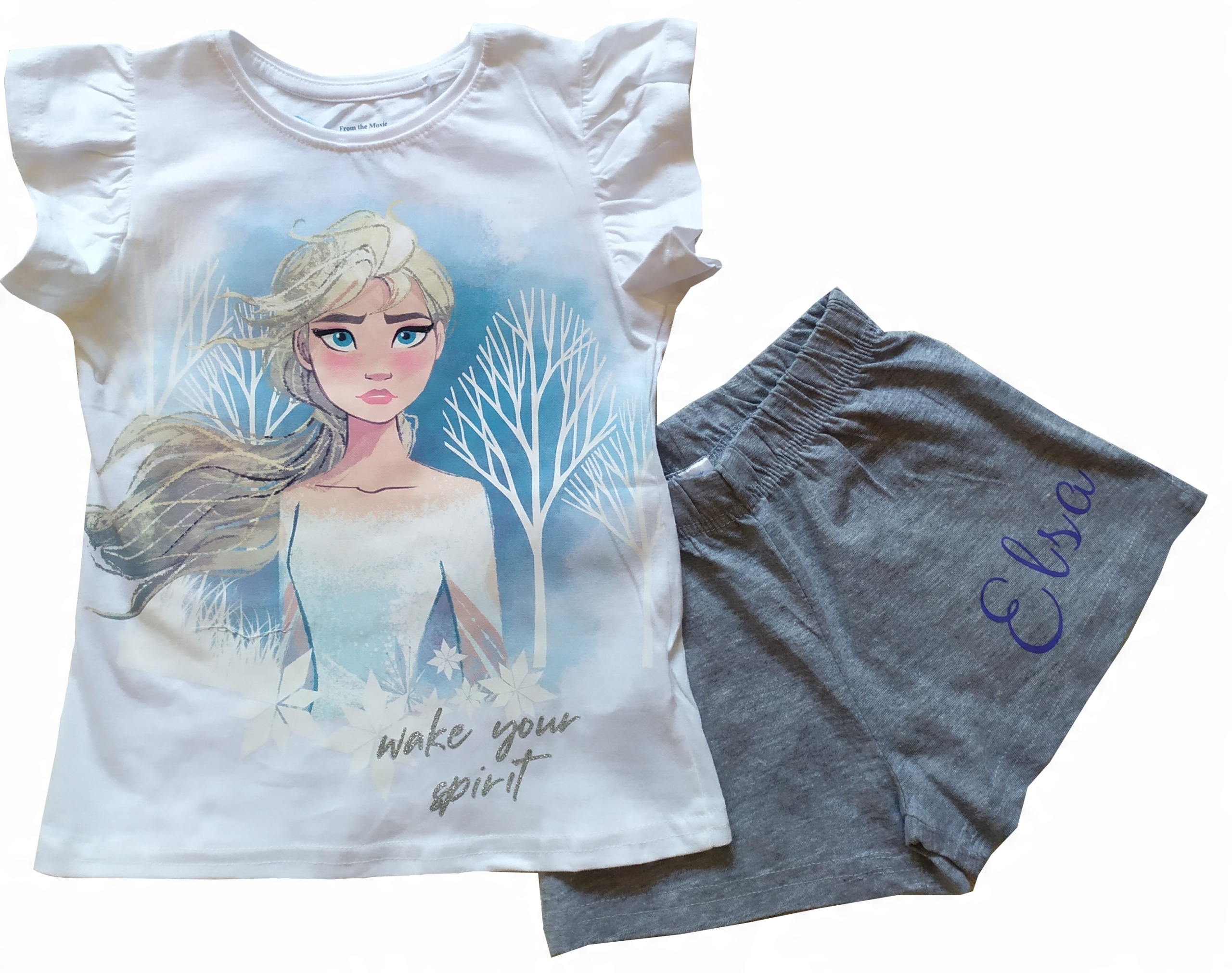 

Frozen Kraina Lodu Disney piżama biało-szara 128