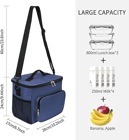 Torba termiczna LUNCHBOX TORBA TERMICZNA IZOLOWANA GRANATOWA (A34) Kod producenta CS0086