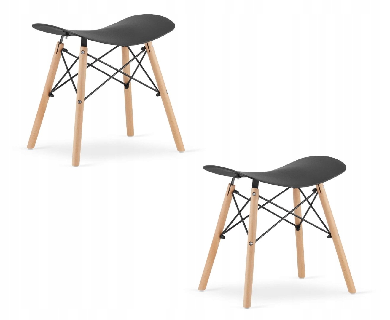 Stolička Korfu černá x 2