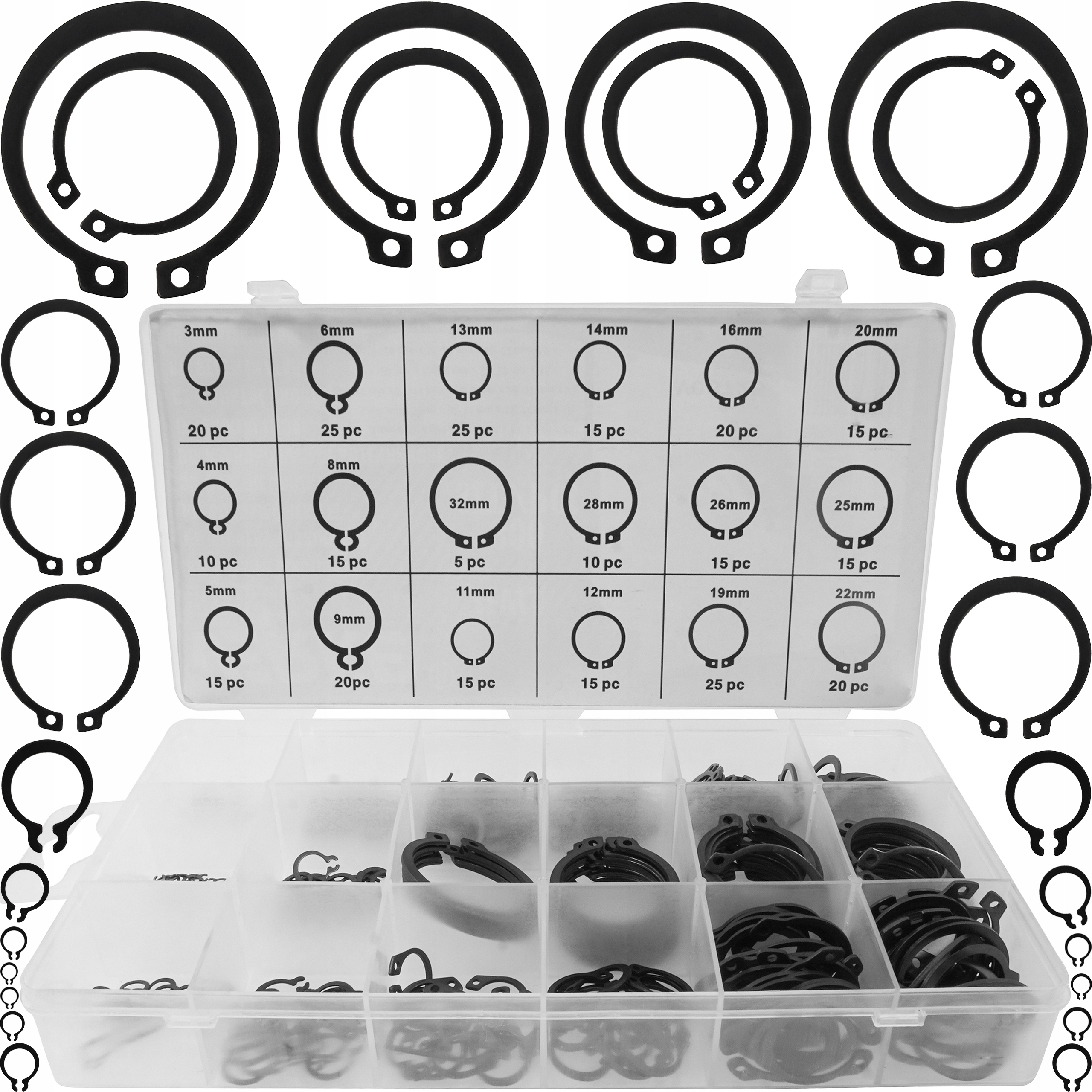 PIERŚCIENIE SEGERA ZEWNĘTRZNE SEGERY OSADCZE ZESTAW PIERŚCIENI ZEWNĘTRZNYCH