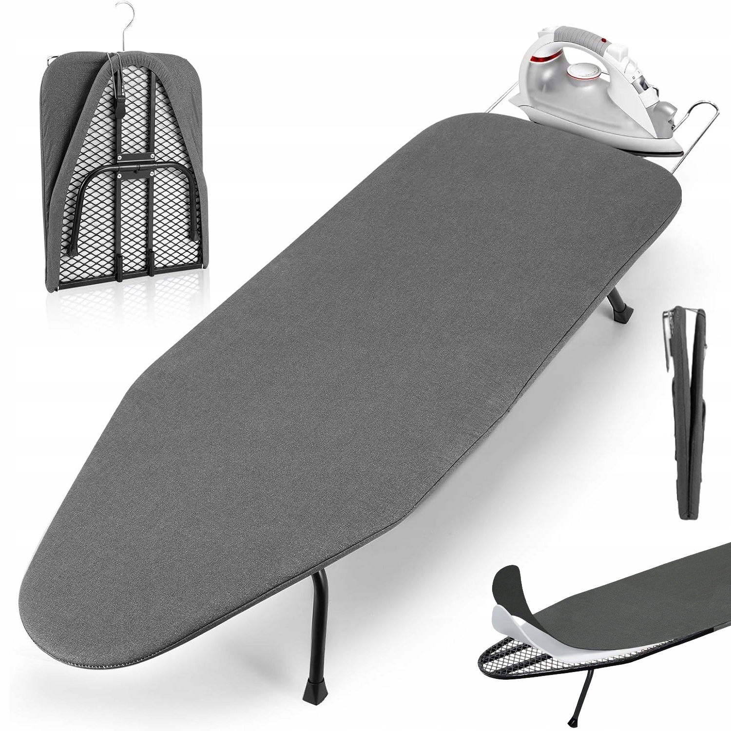 Žehlicí Prkno Skládací, Odolné Vůči Teplu 76*29*17 CM, Zesílený Rám