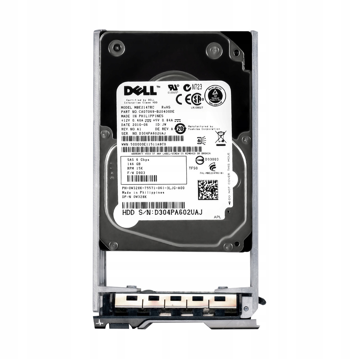 Dell 0W328K 146GB SAS-2 15K 16MB 2.5'' MBE2147RC