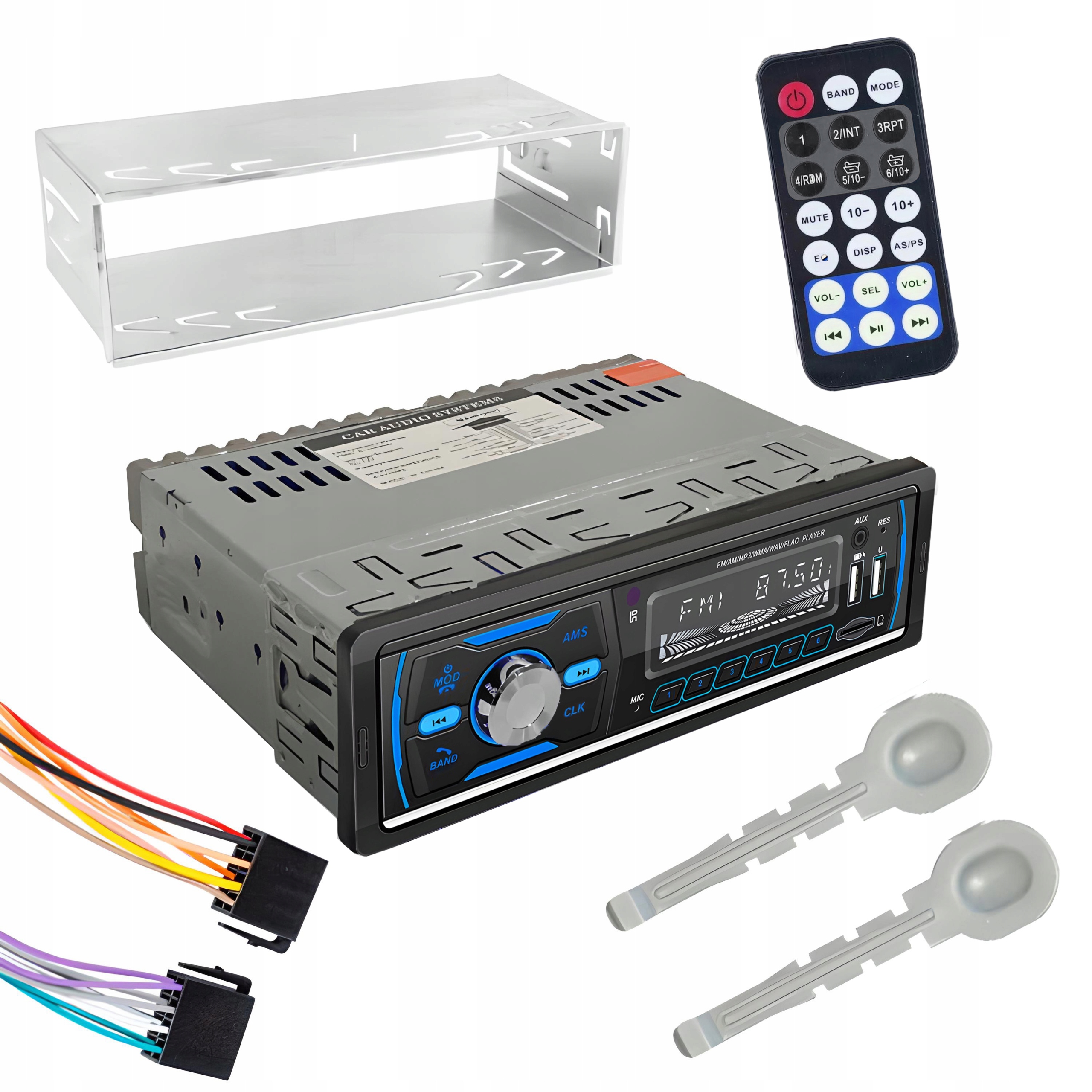 RADIO SAMOCHODOWE BLUETOOTH USB SD MP3 FM AUX PILOT ZESTAW CZARNE KOLORY Przekątna ekranu 2.4