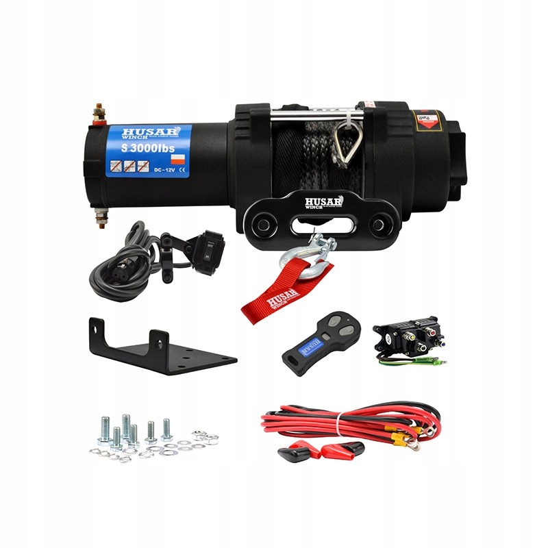 Naviják 1361 Kg 12V, Syntetické Lano