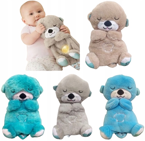 WYDRA przytulanka ODDYCHAJĄCA usypianka dla dziecka interaktywna KOLORY