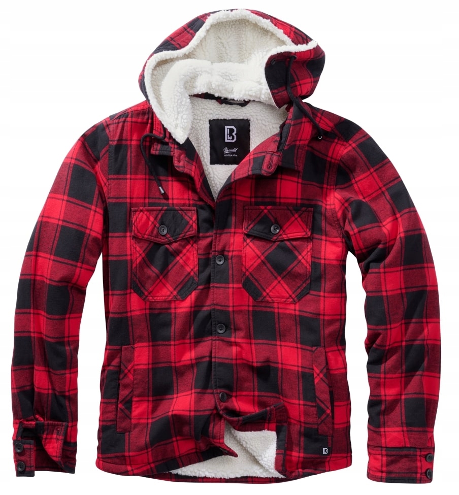 

Kurtka Brandit Lumberjacket hooded red/black XXL