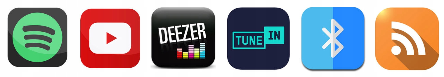 HIFI RADIO INTERNETOWE PODTYNKOWE WIFI BT APART Funkcje funkcja podwójnego alarmu kalendarz inne