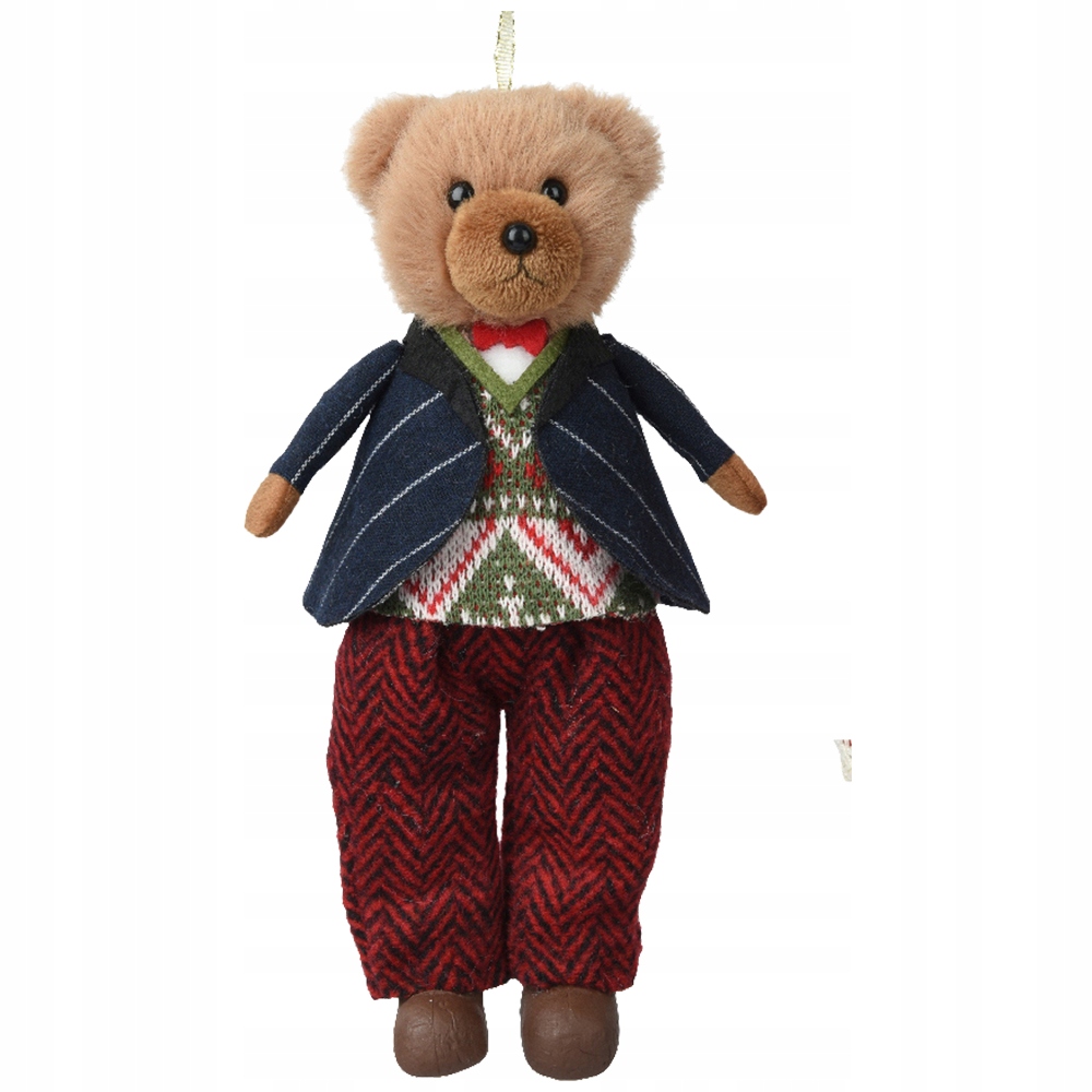 Nerozbitný vánoční přívěsek Tvarka Plyšový Medvídek 18 cm Ozdoba