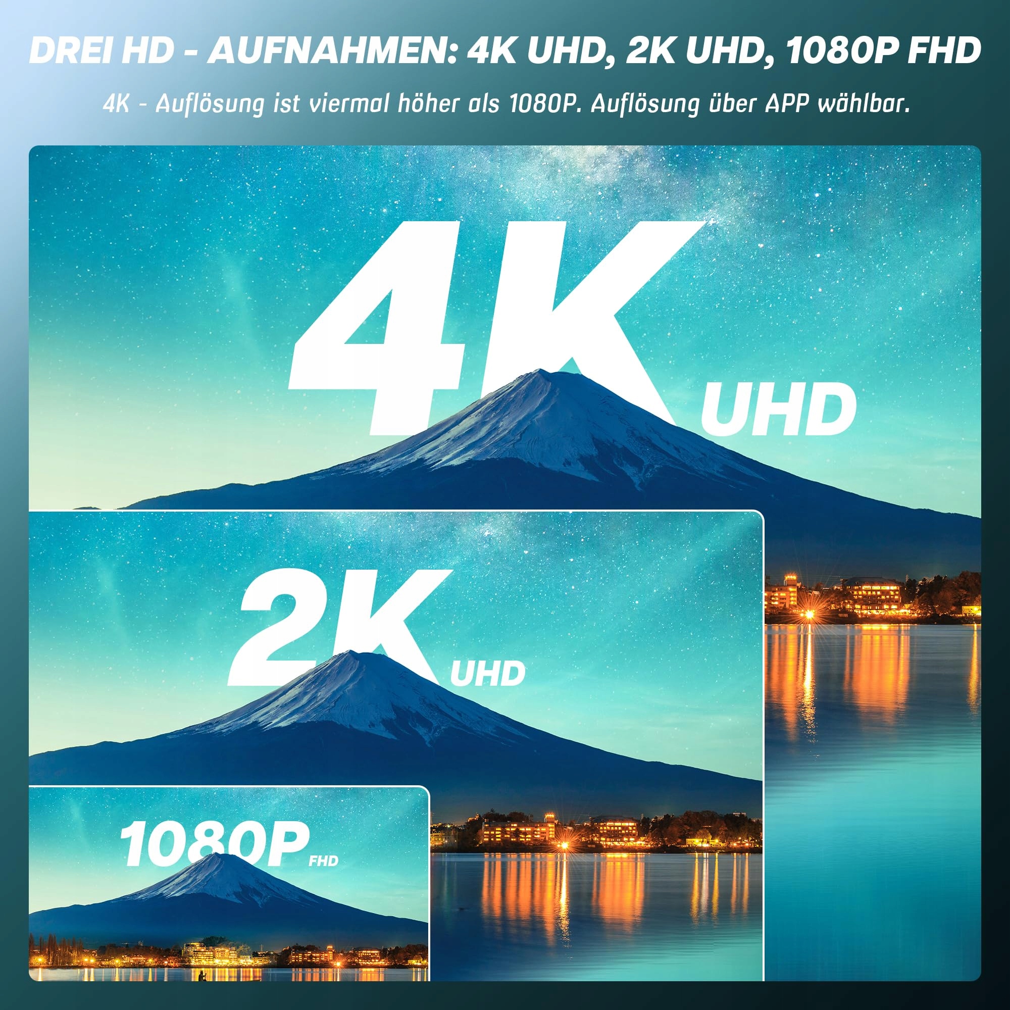 TIANTIANLE Kamera Sportowa 4K WiFi Wodoodporna 30M 360° Kaskowa — miniatura 2