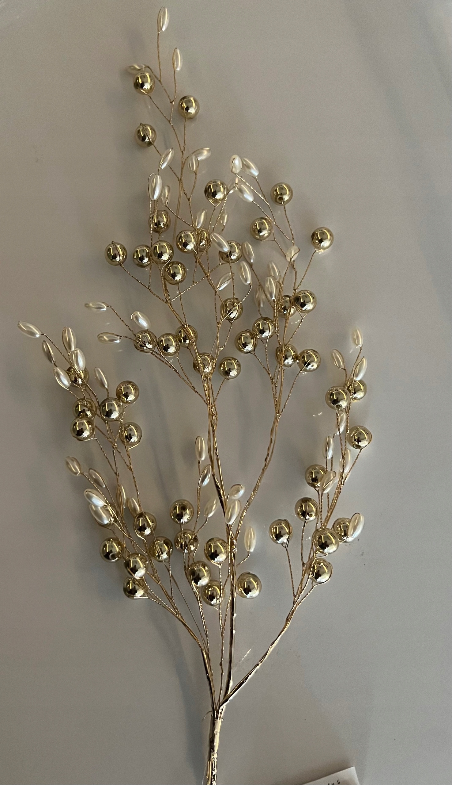 GAŁĄZKA ZŁOTE KORALIKI DEKORACJA OZDOBA 40 CM Wysokość maksymalna 40 cm