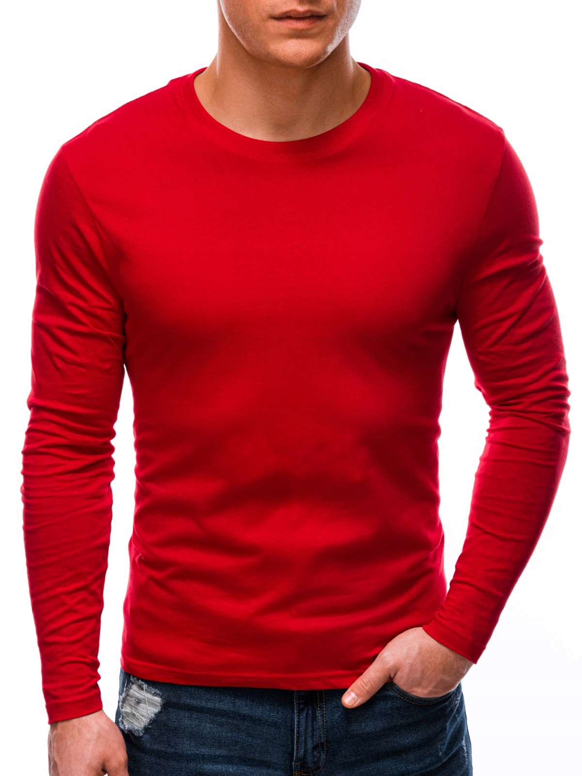 

Longsleeve męski basic bawełna 59L czerwony S