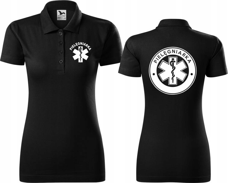 

Damska Medyczna Koszulka Polo Pielęgniarka Bawełna