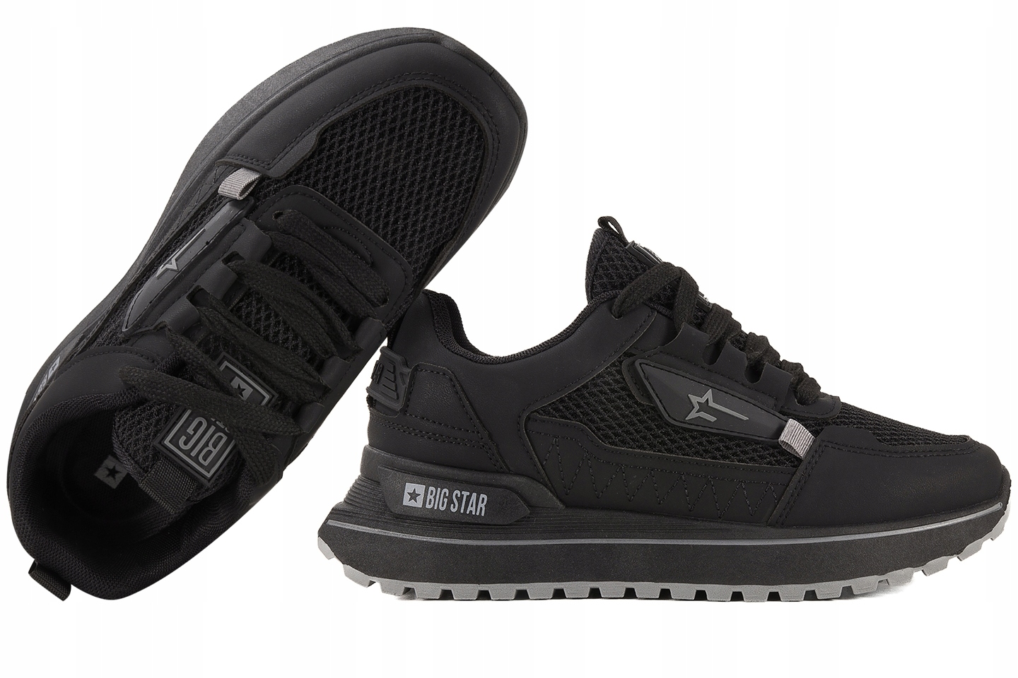 Big Star RR274A221 Buty Sportowe Sneakersy Półbuty Damskie czarne 38 Czarny