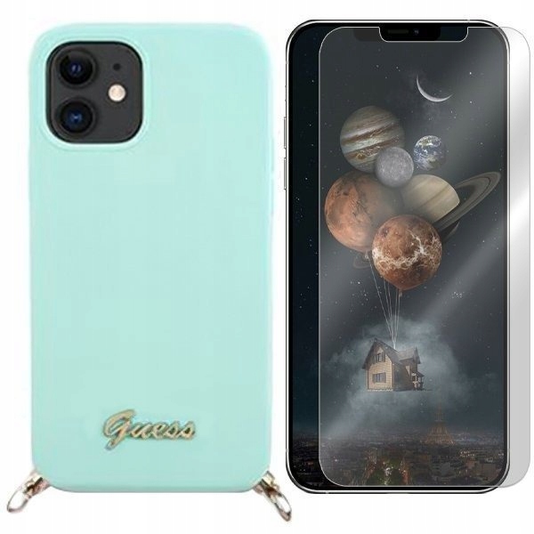 

Etui Do Iphone 12 Mini Guess Metal Logo + Szkło 9H