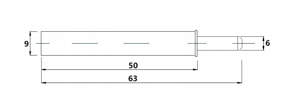 AMORTYZATOR DO FRONTÓW SPOWALNIACZ HAMULEC STOPER ODBOJNIK SZARY Długość (cm) 5.2 cm