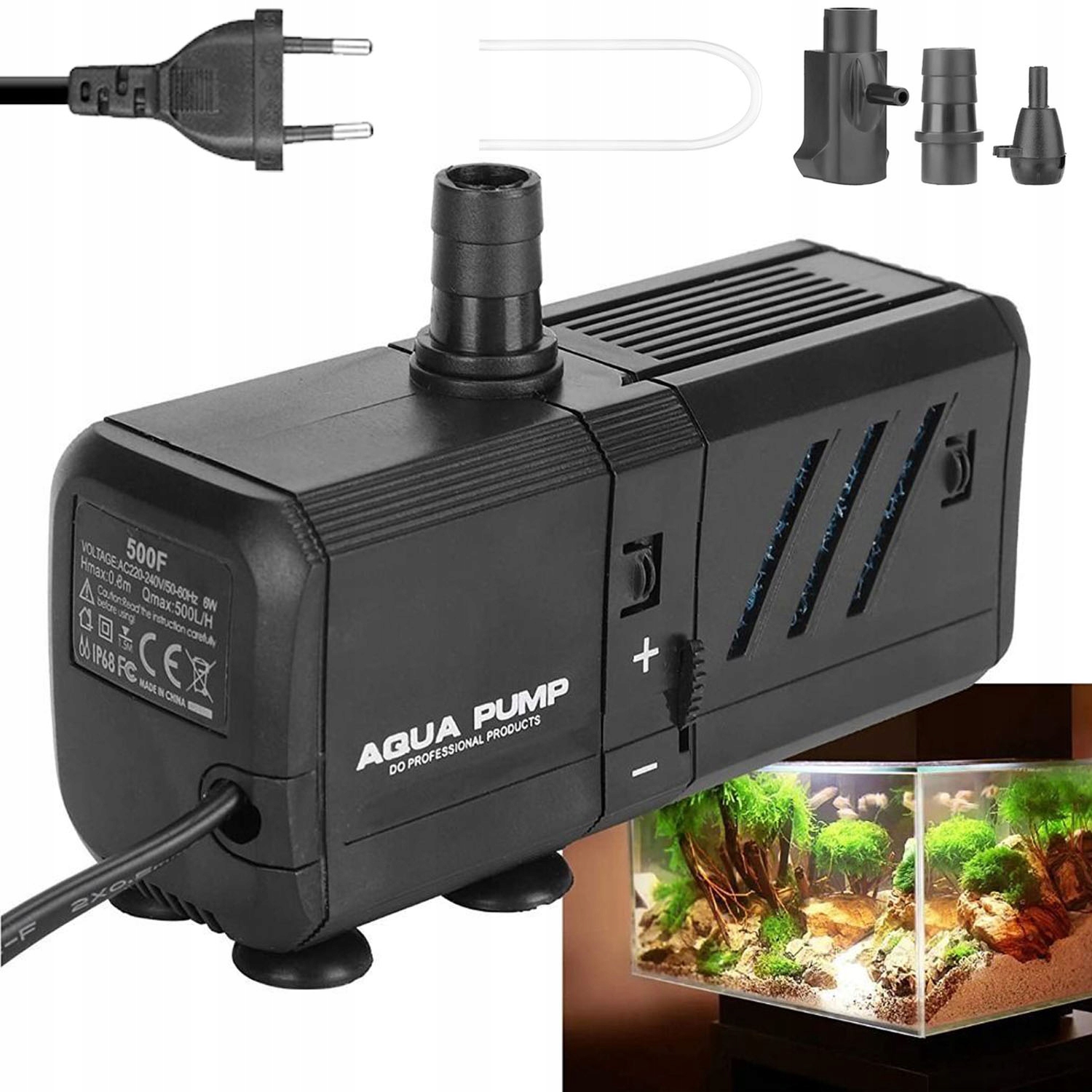 Levně Vodní Filtr Pro Vodní Želvu, Suchozemské Akvárium, Vnitřní Pumpa 500 L/h 6 W