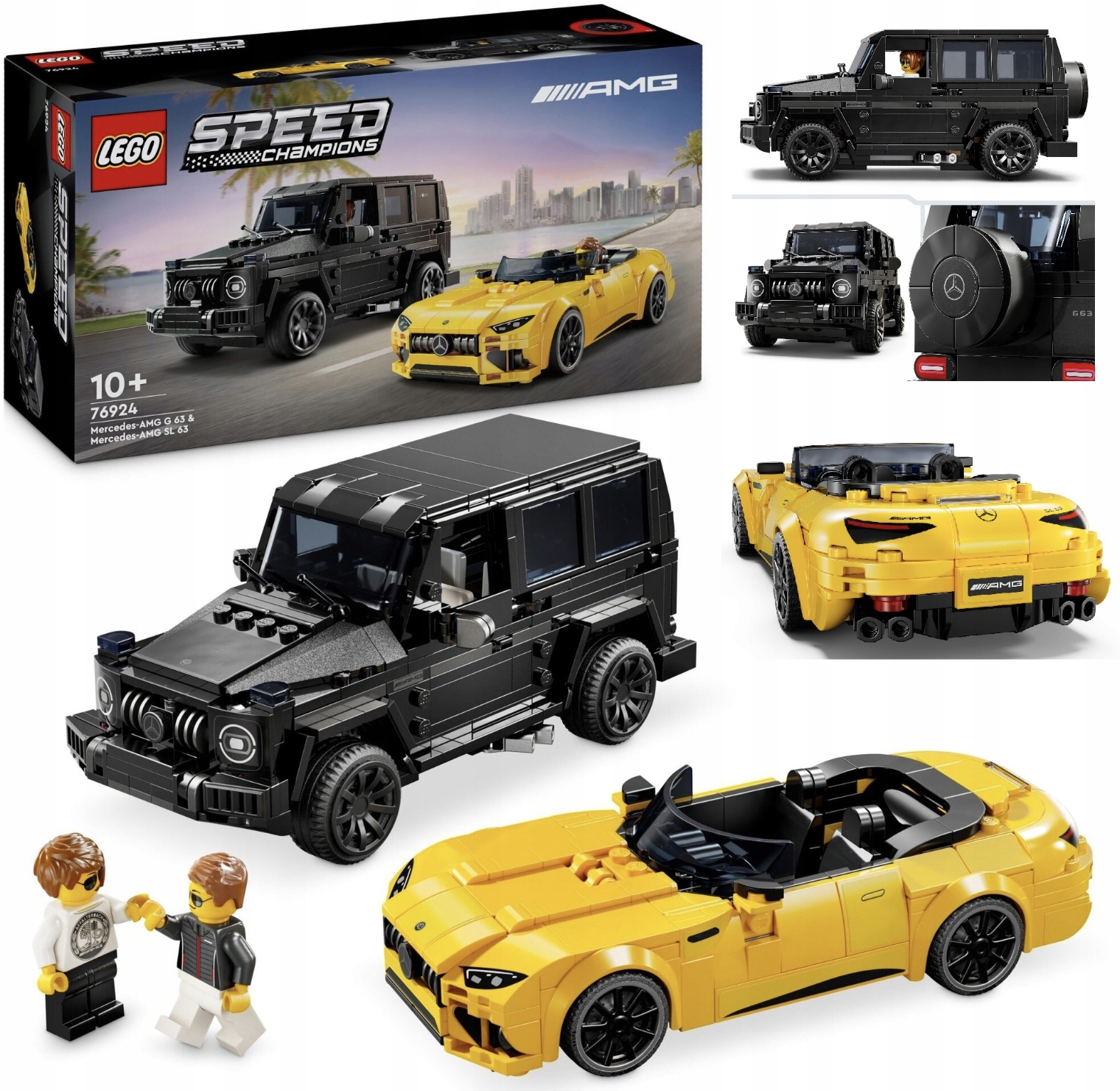 Lego Zestaw Klocków 2X Samochody Mercedes Amg Auta Klocki 10+