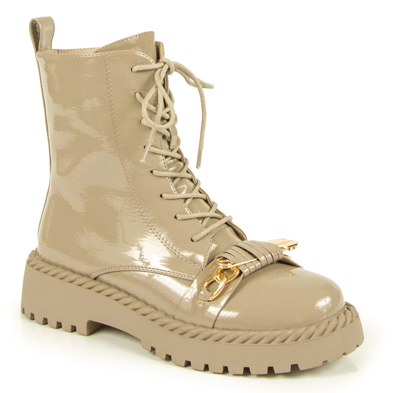 S.barski MR870-67 Kotníkové Boty Workery Béžová Cappucino 39