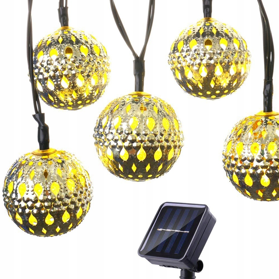 

30Led żelazna Kula Lampki Solarne Ogrodowe Żarówka