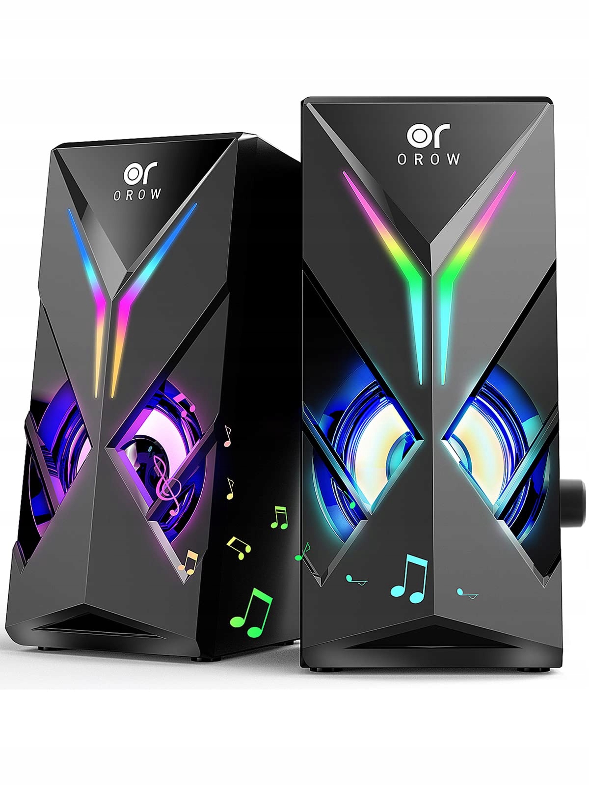 OROW Głośniki Gamingowe RGB 10W USB 35mm LED Do Komputera i PC — miniatura 2