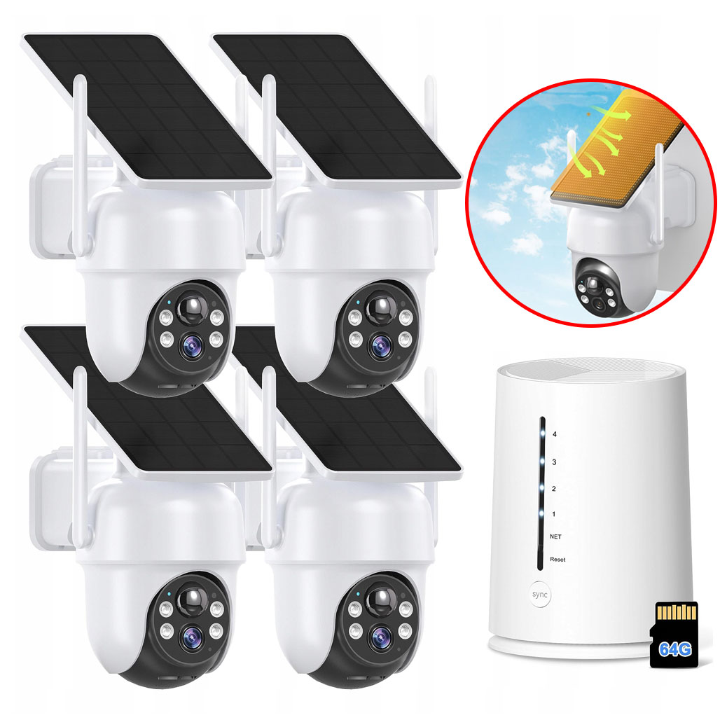 Monitorovací Sada 4 Venkovní Wifi Kamera 4MPX Detekce Pohybu Fullhd