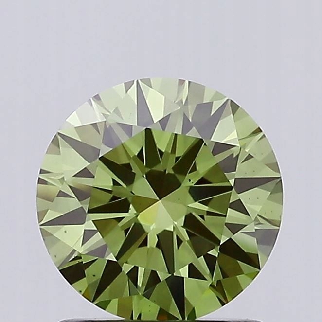 Diament laboratoryjny kolorowy 1.2ct ROUND Fancy Vivid Green VS2 (IGI)