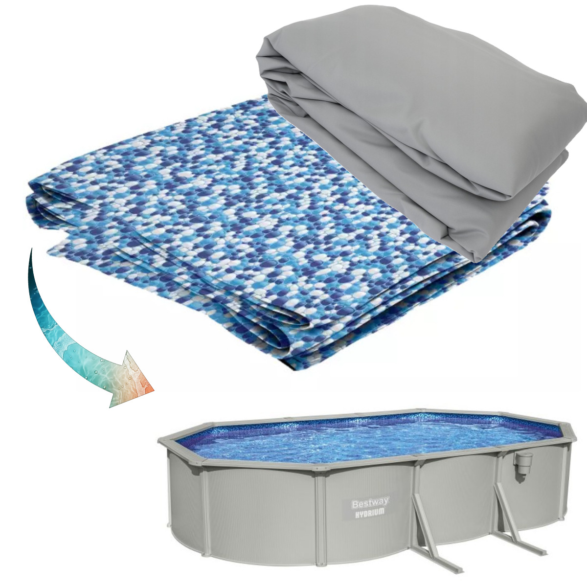Bazénová krytina P06417 do bazénu Hydrium 610x360x120 cm