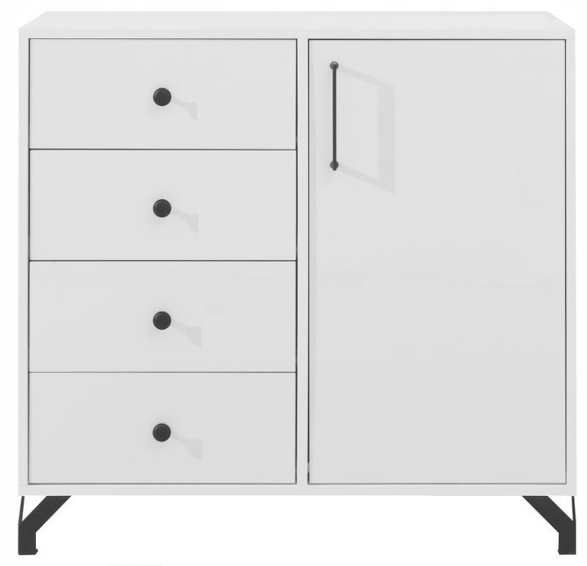 meble biała szafka komoda szuflady półka Bergen 07