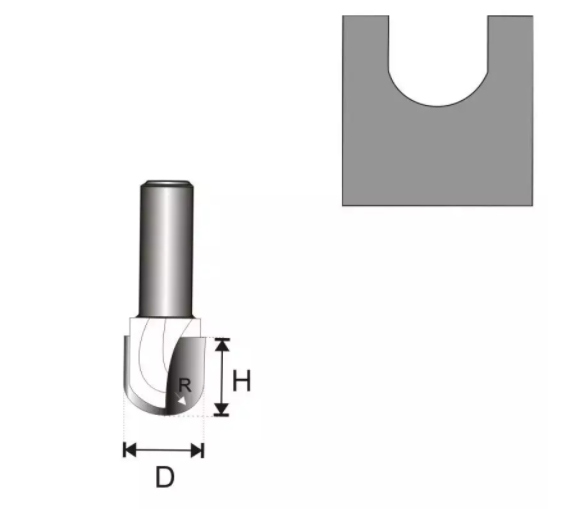 Frez do drewna rowkujący 'U' T8mm 07F071B Kod producenta 07F071B