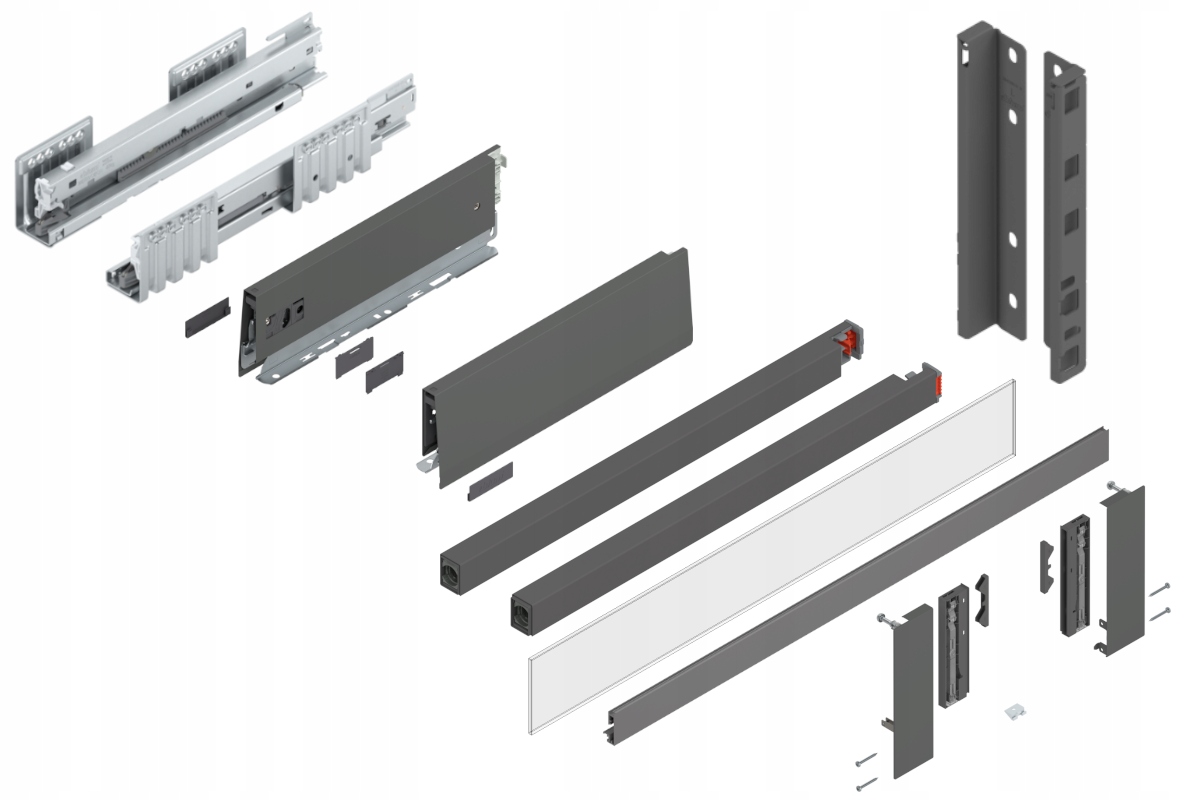 Blum Šuplík Merivobox 350 Vysoká E vnitřní Antr 40 kg