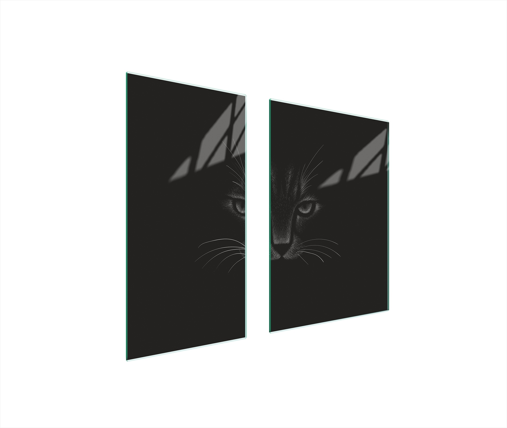 Skleněná Ochranná Deska 75x52 Kočka Tvrzené Sklo