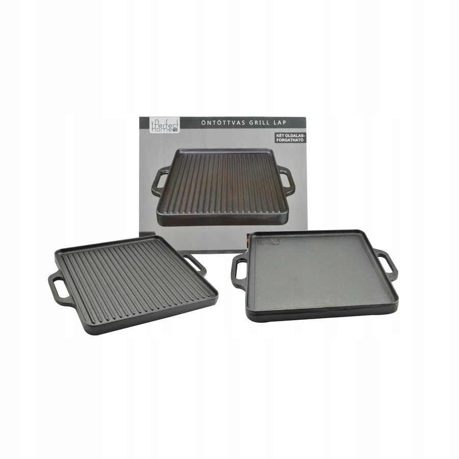 Panvica obojstranná, liatinová, 42 x 42 cm