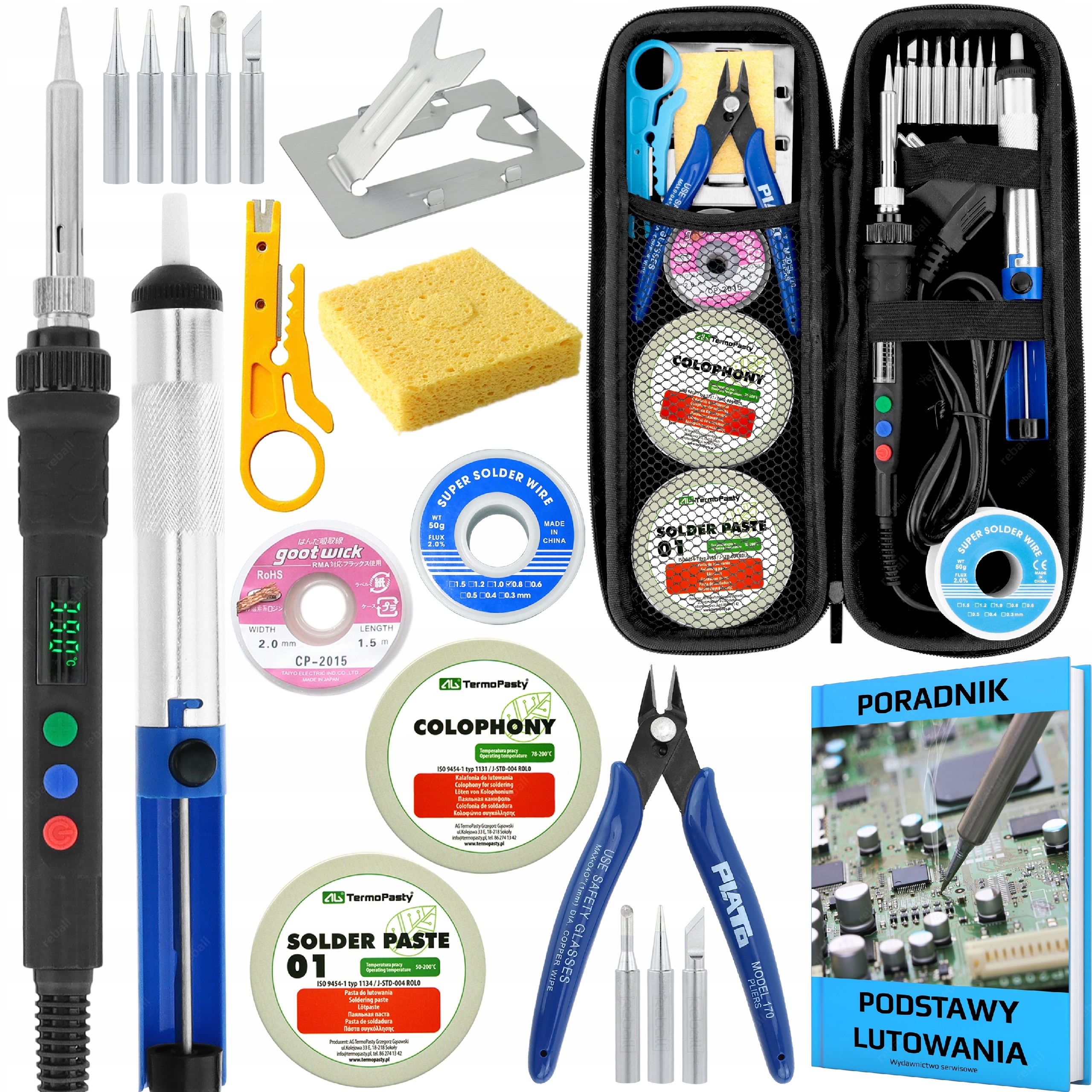 Přesná Páječka 80W Sada V Pouzdru Příručka Pájecí Příslušenství 20 XL
