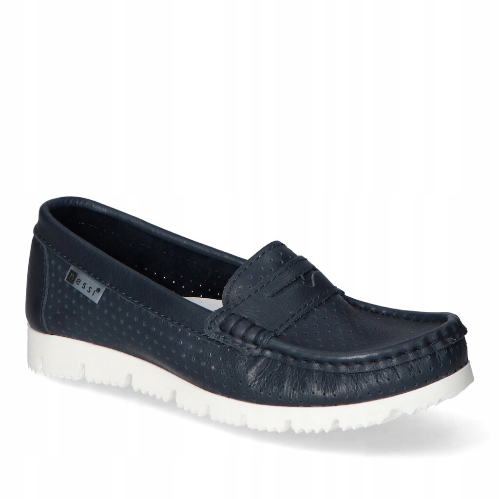 Mokasíny Nessi 22739 Tmavě modré lico 38