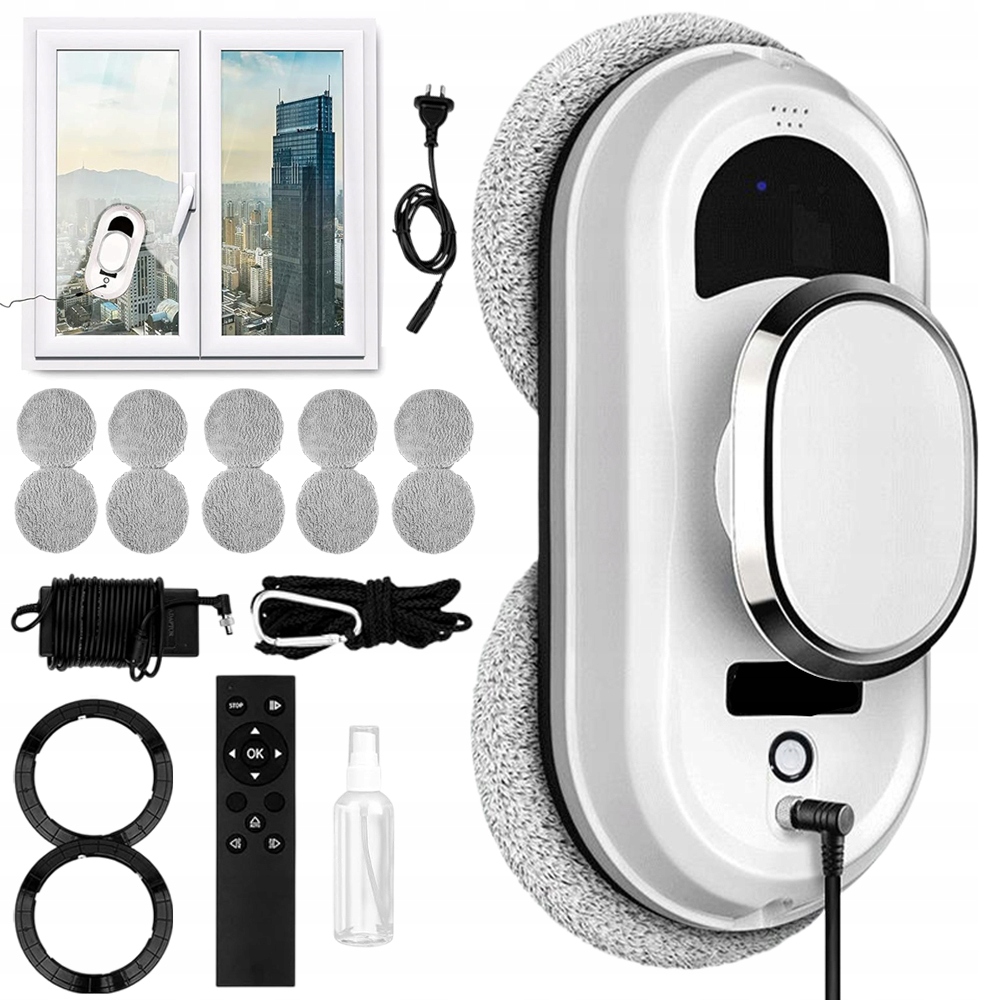 Automatický Robot Na Mytí Oken A Skel Myčka Model Set 90 W 5600pa