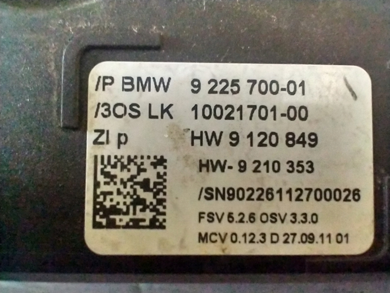 BMW Z4 E89 3 E92 E93 лампочка Обшивка потолка Освещение Кузова 9225700
